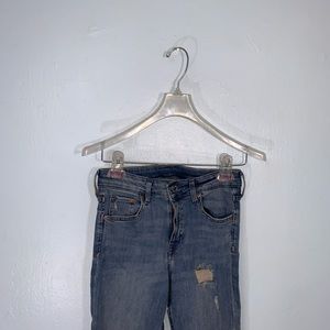 H&M: Ripped Blue Skinny Jeans